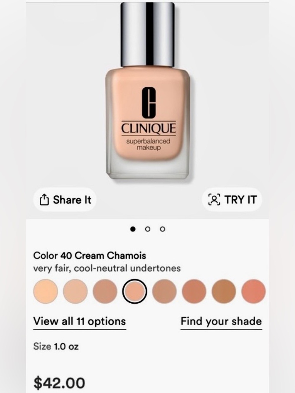 Clinique Superbalanced Makeup - Cream Chamois (NIB) - Picture 2 of 2